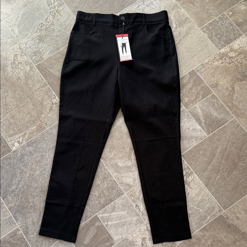 Mario Serrani black Textured triangle Pants business/casual/dress pants medium